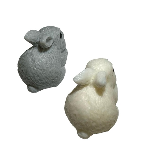 Easter Bunny Set Candles White and Gray - Picture 4 of 8